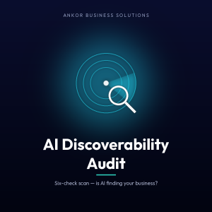 AI discoverability audit report screenshot for a small business website