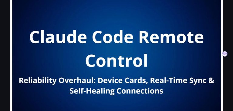 Claude Code Remote Control Reliability Update