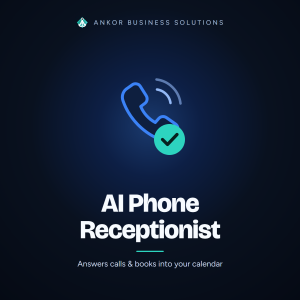 Ankor AI Phone Receptionist: answers calls and books into your calendar